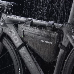 Geanta waterproof ghidon bicicleta 8L RockBros AS-017-1 - Negru Negru