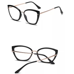 Ochelari Anti Lumina Albastra Arpex din Metal (WD605-N1) - Negru Negru