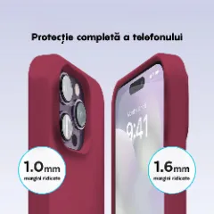 Husa iPhone 14 Pro Max Casey Studios Premium Soft Silicone Burgundy