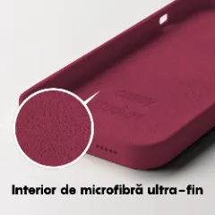 Husa iPhone 14 Pro Max Casey Studios Premium Soft Silicone Burgundy