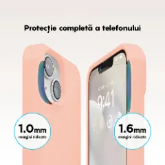 Husa iPhone 14 Casey Studios Premium Soft Silicone Pink Sand