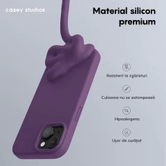 Husa iPhone 14 Casey Studios Premium Soft Silicone Light Purple