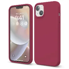 Husa iPhone 14 Casey Studios Premium Soft Silicone Burgundy 