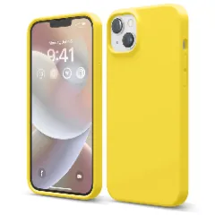 Husa iPhone 14 Casey Studios Premium Soft Silicone Yellow 
