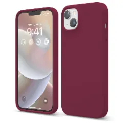 Husa iPhone 14 Casey Studios Premium Soft Silicone Burgundy 