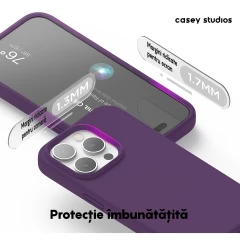 Husa iPhone 14 Pro Casey Studios Premium Soft Silicone - Light Purple Light Purple