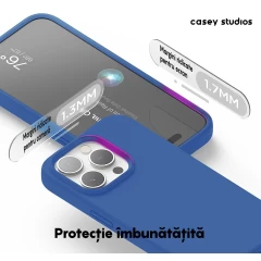 Husa iPhone 14 Pro Casey Studios Premium Soft Silicone - Cadet Blue Cadet Blue