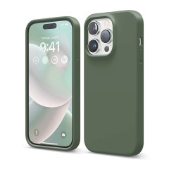 Husa iPhone 14 Pro Casey Studios Premium Soft Silicone - Webster Green