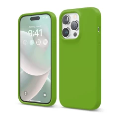 Husa iPhone 14 Pro Casey Studios Premium Soft Silicone - Turqoise Acid Green 