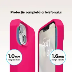 Husa iPhone 14 Plus Casey Studios Premium Soft Silicone Fuchsia