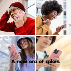 Husa iPhone 14 Plus Casey Studios Premium Soft Silicone Pink Sand