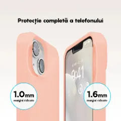 Husa iPhone 14 Plus Casey Studios Premium Soft Silicone Pink Sand
