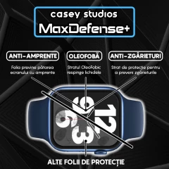 Folie Regenerabila 38 MM - 1/2/3/4/5/6/7/8/SE/Ultra, de Protectie, Casey Studios MaxDefense+ - Negru Negru