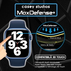 Folie Regenerabila 38 MM - 1/2/3/4/5/6/7/8/SE/Ultra, de Protectie, Casey Studios MaxDefense+ - Negru Negru