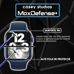 Folie Regenerabila 41 MM - 1/2/3/4/5/6/7/8/SE/Ultra, de Protectie, Casey Studios MaxDefense+ - Negru Negru