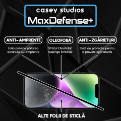 Folie Sticla iPhone 14 Plus Casey Studios Full Screen 9H + Kit de Instalare Cadou - Negru Negru