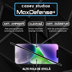 Folie Sticla iPhone 14 Casey Studios Full Screen 9H + Kit de Instalare Cadou - Negru Negru
