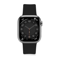 Curea Apple Watch 1/2/3/4/5/6/7/8/SE/Ultra - 42/44/45/49 MM Silicone Sport Loop Casey Studios, din Silicon Casey Studios - Black Black