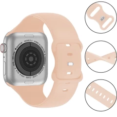 Curea Apple Watch 1/2/3/4/5/6/7/8/SE/Ultra - 42/44/45/49 MM Silicone Sport Loop Casey Studios, din Silicon Casey Studios - Pink Sand Pink Sand