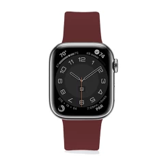 Curea Apple Watch 1/2/3/4/5/6/7/8/SE/Ultra - 42/44/45/49 MM Silicone Sport Loop Casey Studios, din Silicon Casey Studios - Wine Red Wine Red