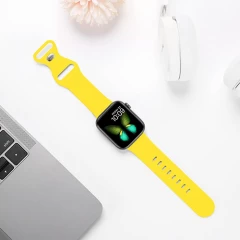 Curea Apple Watch 1/2/3/4/5/6/7/8/SE/Ultra - 42/44/45/49 MM Silicone Sport Loop Casey Studios, din Silicon Casey Studios - Yellow Yellow