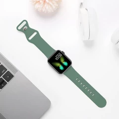 Curea Apple Watch 1/2/3/4/5/6/7/8/SE/Ultra - 42/44/45/49 MM Silicone Sport Loop Casey Studios, din Silicon Casey Studios - Pine Green Pine Green