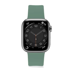 Curea Apple Watch 1/2/3/4/5/6/7/8/SE/Ultra - 42/44/45/49 MM Silicone Sport Loop Casey Studios, din Silicon Casey Studios - Pine Green Pine Green