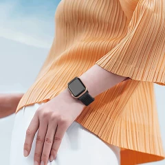 Curea Apple Watch 1/2/3/4/5/6/7/8/SE/Ultra - 42/44/45/49 MM Braided Loop Ajustabila Casey Studios, din Material Textil Casey Studios - Charcoal Charcoal