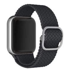 Curea Apple Watch 1/2/3/4/5/6/7/8/SE/Ultra - 42/44/45/49 MM Braided Loop Ajustabila Casey Studios, din Material Textil Casey Studios - Charcoal Charcoal