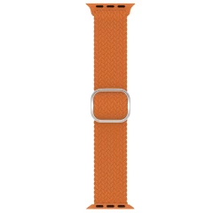 Curea Apple Watch 1/2/3/4/5/6/7/8/SE/Ultra - 42/44/45/49 MM Braided Loop Ajustabila Casey Studios, din Material Textil Casey Studios - Hermes Orange Hermes Orange