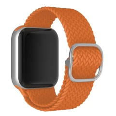 Curea Apple Watch 1/2/3/4/5/6/7/8/SE/Ultra - 42/44/45/49 MM Braided Loop Ajustabila Casey Studios, din Material Textil Casey Studios - Hermes Orange Hermes Orange