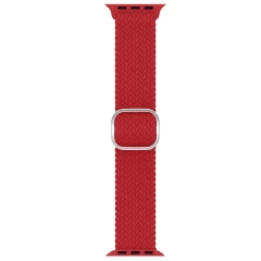 Curea Apple Watch 1/2/3/4/5/6/7/8/SE/Ultra - 42/44/45/49 MM Braided Loop Ajustabila Casey Studios, din Material Textil Casey Studios - Red Red