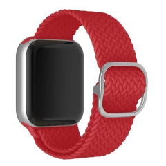 Curea Apple Watch 1/2/3/4/5/6/7/8/SE/Ultra - 42/44/45/49 MM Braided Loop Ajustabila Casey Studios, din Material Textil Casey Studios - Red Red