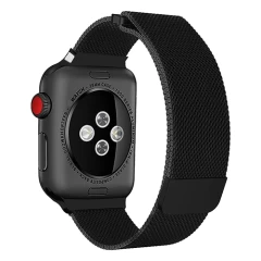 Curea Apple Watch 1/2/3/4/5/6/7/8/SE/Ultra - 42/44/45/49 MM Milanese Dual Loop Casey Studios, Metalica Casey Studios - Black Black