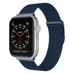 Curea Apple Watch 1/2/3/4/5/6/7/8/SE/Ultra - 42/44/45/49 MM Milanese Dual Loop Casey Studios, Metalica Casey Studios - Blue