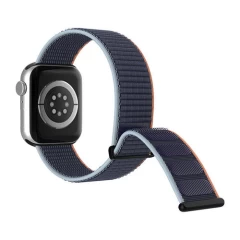 Curea Apple Watch 1/2/3/4/5/6/7/8/SE/Ultra 42/44/45/49 MM Nylon Sport Loop Casey Studios, din Material Textil Casey Studios - Dark Navy Blue Dark Navy Blue