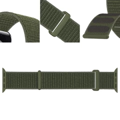 Curea Apple Watch 1/2/3/4/5/6/7/8/SE/Ultra 42/44/45/49 MM Nylon Sport Loop Casey Studios, din Material Textil Casey Studios - Army Green Army Green