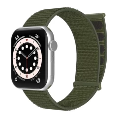 Curea Apple Watch 1/2/3/4/5/6/7/8/SE/Ultra 42/44/45/49 MM Nylon Sport Loop Casey Studios, din Material Textil Casey Studios - Light Pink Army Green 