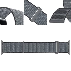 Curea Apple Watch 1/2/3/4/5/6/7/8/SE - 38/40/41 MM Nylon Sport Loop Casey Studios, din Material Textil Casey Studios - Ash Gray Ash Gray