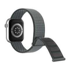 Curea Apple Watch 1/2/3/4/5/6/7/8/SE - 38/40/41 MM Nylon Sport Loop Casey Studios, din Material Textil Casey Studios - Ash Gray Ash Gray