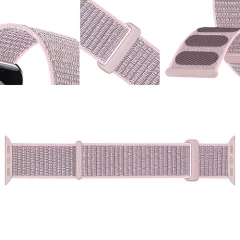 Curea Apple Watch 1/2/3/4/5/6/7/8/SE - 38/40/41 MM Nylon Sport Loop Casey Studios, din Material Textil Casey Studios - Light Pink Light Pink