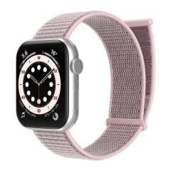 Curea Apple Watch 1/2/3/4/5/6/7/8/SE - 38/40/41 MM Nylon Sport Loop Casey Studios, din Material Textil Casey Studios - Light Pink