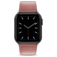 Curea Apple Watch 1/2/3/4/5/6/7/8/SE - 38/40/41 MM Premium din Piele Naturala Casey Studios Casey Studios - Roz Roz