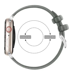 Curea Apple Watch 1/2/3/4/5/6/7/8/SE - 38/40/41 MM Premium din Piele Naturala Casey Studios Casey Studios - Gri Gri