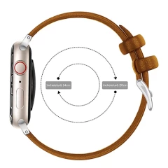 Curea Apple Watch 1/2/3/4/5/6/7/8/SE - 38/40/41 MM Premium din Piele Naturala Casey Studios Casey Studios - Maro Maro