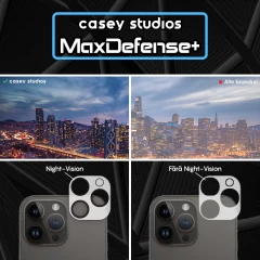 Set 2x Folie Sticla Camera MaxDefense+ compatibila cu iPhone 13 Pro / 13 Pro Max Casey Studios Transparent