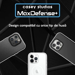 Set 2x Folie Sticla Camera MaxDefense+ compatibila cu iPhone 13 Pro / 13 Pro Max Casey Studios Transparent