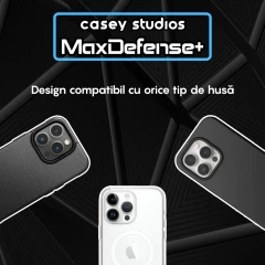 Set 2x Folie Sticla Camera MaxDefense+ compatibila cu iPhone 12 Pro - Transparent Transparent