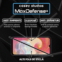 Folie Sticla CASEY STUDIOS pentru Samsung Galaxy A04E / A03s / A02s / A03 / A03 Core, Full Glue, Duritate Militara, Ultra HD, Protectie Profesionala Ecran 3D, Anti Zgarieturi, Anti Amprente, Anti Socuri, Margini Negre Negru