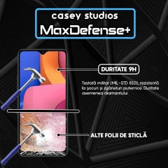 Folie Sticla CASEY STUDIOS pentru Samsung Galaxy A20S, Full Glue, Duritate Militara, Ultra HD, Protectie Profesionala Ecran 3D, Anti Zgarieturi, Anti Amprente, Anti Socuri, Margini Negre Negru